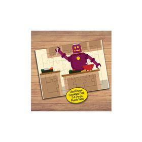 276PZ Mutfaktaki Aşçı Robot Çocuklara Özel Puzzle Yapboz Tablo