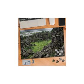 277 Kayalıklar ve Ağaç Manzarası 240 Parça Puzzle Yapboz Tablo