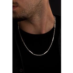 2,8 mm Zincir Silindir Parçalı Model Kral Gümüş Erkek Kolye