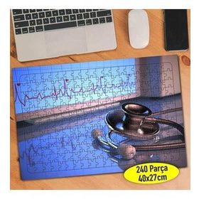 28 Sağlık Sektörü Steteskop Kalp Grafiği 240 Parça Puzzle Yapboz
