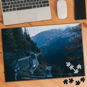 2809 Tepe İstasyonu Dağ Yolu 240 Parça Puzzle Yapboz