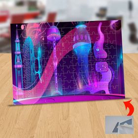 2823 Işıklı Eğlenceli Gece Hayatı 99 Parça Puzzle Yapboz Tablo