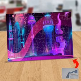 2823 Işıklı Eğlenceli Gece Hayatı 99 Parça Puzzle Yapboz Tablo
