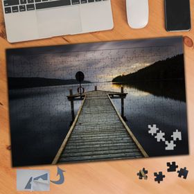 285 Tahta Uzun İskele Doğa Manzarası 240 Parça Puzzle Yapboz Tablo
