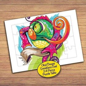 285PZ Rengarenk İguana Çocuklara Özel Puzzle Yapboz Tablo