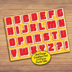 286PZ Türk Alfabesi Öğreniyorum Çocuklara Özel Puzzle Yapboz Tablo