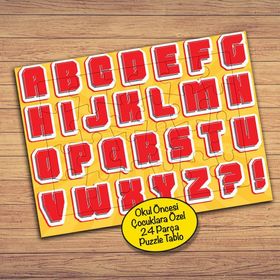 286PZ Türk Alfabesi Öğreniyorum Çocuklara Özel Puzzle Yapboz Tablo