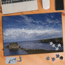 287 Mavi Gök Yüzü ve Deniz Manzarası 240 Parça Puzzle Yapboz Tablo