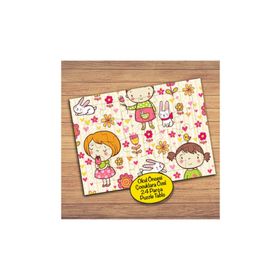 28739 Çiçekli Tavşanlı Kızlar Çocuklara Özel Puzzle Yapboz Tablo
