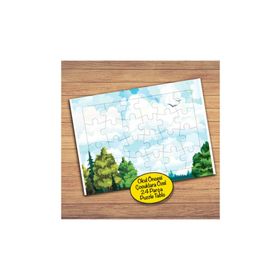 28792 Bulutlu Gökyüzü Çocuklara Özel Puzzle Yapboz Tablo