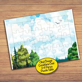 28792 Bulutlu Gökyüzü Çocuklara Özel Puzzle Yapboz Tablo
