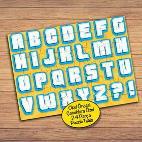 287PZ Türk Alfabesi Çocuklara Özel Puzzle Yapboz Tablo
