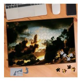 289 Kara Bulutlar Gün Batımı Manzarası 240 Parça Puzzle Yapboz Tablo