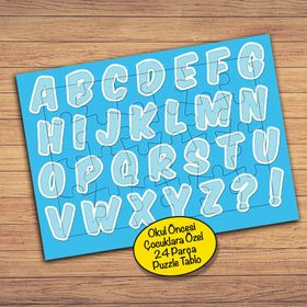 289PZ Renkli Türk Alfabesi Çocuklara Özel Puzzle Yapboz Tablo