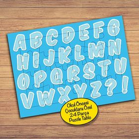 289PZ Renkli Türk Alfabesi Çocuklara Özel Puzzle Yapboz Tablo