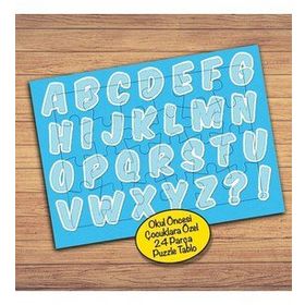 289PZ Renkli Türk Alfabesi Çocuklara Özel Puzzle Yapboz Tablo