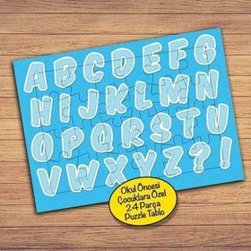 289PZ Renkli Türk Alfabesi Çocuklara Özel Puzzle Yapboz Tablo