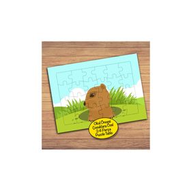 28PZ Yuvasında Sevimli Sincap Çocuklara Özel Puzzle Yapboz Tablo