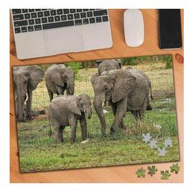 2923917 Fil Sürüsü 240 Parça Puzzle Yapboz