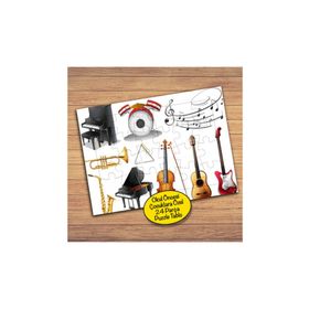 2932 Müzik Aletleri Notalar 24 Parça Çocuklara Özel Yapboz Tablo