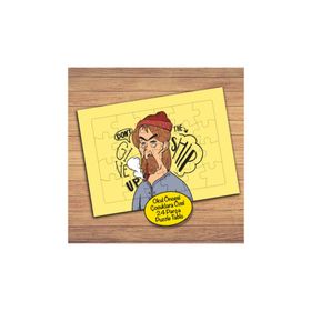293PZ Şapkalı Sakallı Adam Çocuklara Özel Puzzle Yapboz Tablo