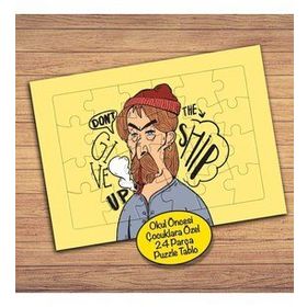 293PZ Şapkalı Sakallı Adam Çocuklara Özel Puzzle Yapboz Tablo