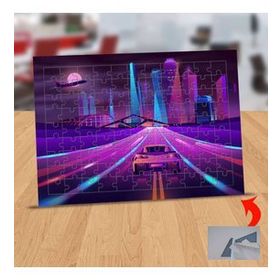 2945 Mor Gökyüzü Altında Şehir Yolu 99 Parça Puzzle Yapboz Tablo