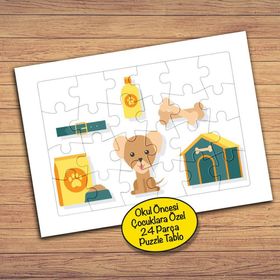 294PZ Köpekcik Ve Kulübesi Çocuklara Özel Puzzle Yapboz Tablo