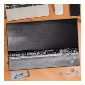 295 Sahil Kenarında Evler Manzara 240 Parça Puzzle Yapboz Tablo