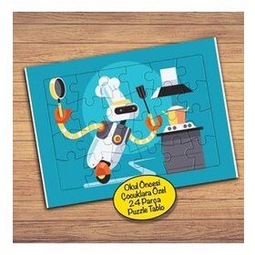 295PZ Mutfakta Robot Aşçı Çocuklara Özel Puzzle Yapboz Tablo