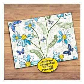 29748 Mavi Papatyalar Çocuklara Özel Puzzle Yapboz Tablo
