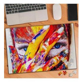 2985569 Rengarenk Boyanmış Kadın 240 Parça Puzzle Yapboz