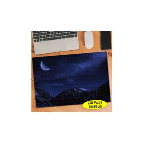 299 Gece Karanlığında Hilal Ay Manzarası 240 Parça Puzzle Yapboz