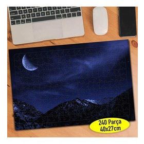 299 Gece Karanlığında Hilal Ay Manzarası 240 Parça Puzzle Yapboz