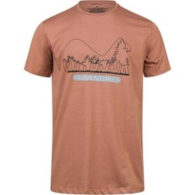 2AS Alex Kahve Baskılı Erkek Sıfır Yaka T-Shirt