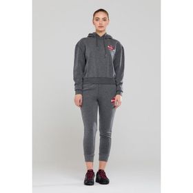2AS Every Antrasit Melanj Kadın Kapüşonlu Sweatshirt