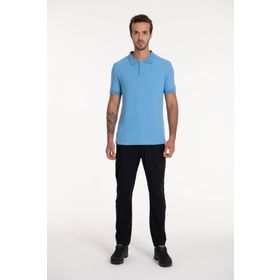 2AS Mavi Polo Yaka Teal Erkek Tişört