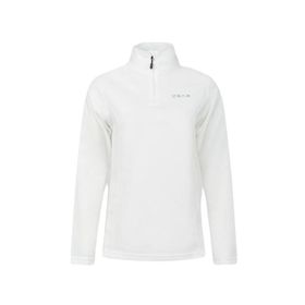 2AS Pinna Yarım Fermuarlı Beyaz Polar Kadın Sweatshirt