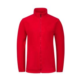 2AS Saka Kırmızı Tam Fermuarlı Erkek Polar Sweatshirt