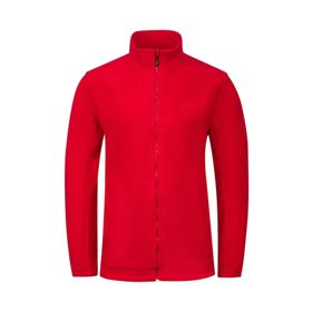 2AS Saka Kırmızı Tam Fermuarlı Erkek Polar Sweatshirt
