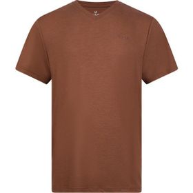 2AS Victor Kahverengi Viloft V Yaka Erkek T-shirt