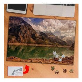 2B2C Dağ Manzarası Yeşil Göl 240 Parça Puzzle Yapboz Tablo