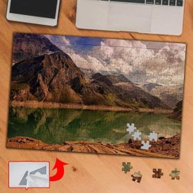 2B2C Dağ Manzarası Yeşil Göl 240 Parça Puzzle Yapboz Tablo