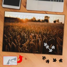 2EEE03 Gün Batımı Buğday Tarlası 240 Parça Puzzle Yapboz Tablo