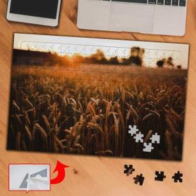 2EEE03 Gün Batımı Buğday Tarlası 240 Parça Puzzle Yapboz Tablo