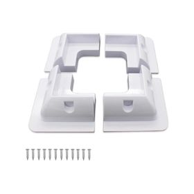 2K 4 Parça Beyaz ABS Solar Güneş Paneli Montaj Braket Seti