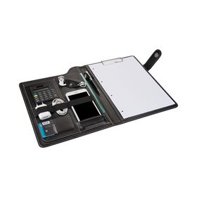 2K 6000 Siyah A4 Suni Deri Telefon Kılıflı Sekreterlik