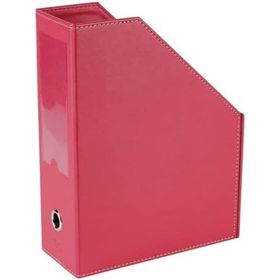 2K Fuşya 23x30x9 cm Suni Deri Masa Üstü Magazinlik