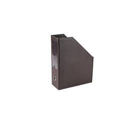 2K Kahverengi 23x30x9 cm Suni Deri Masa Üstü Magazinlik