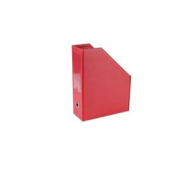2K Kırmızı 23x30x9 cm Suni Deri Masa Üstü Magazinlik
